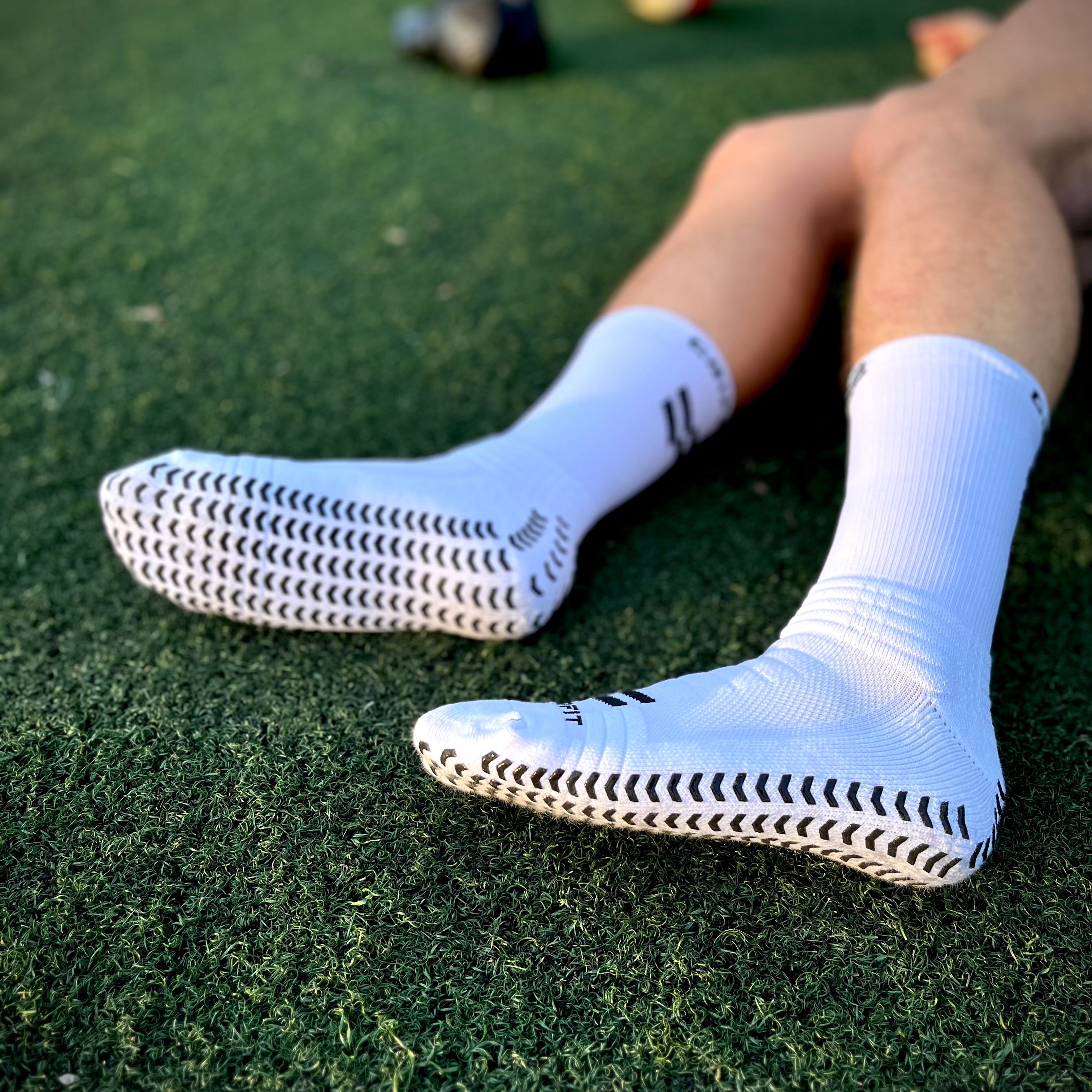 Elite Pro Grip Socks Midcalf Length - White